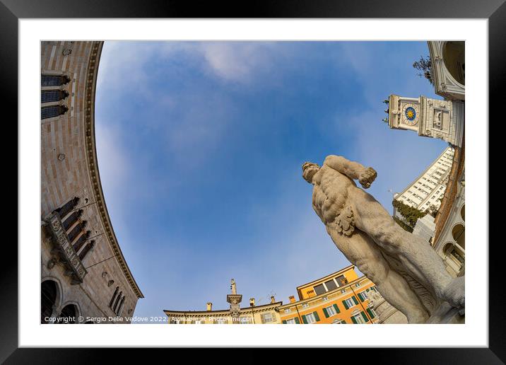 Liberty Square in Udine, Italy Framed Mounted Print by Sergio Delle Vedove