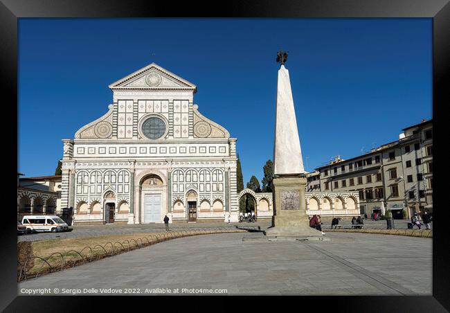 Santa Maria Novella church in Florence, Italy Framed Print by Sergio Delle Vedove