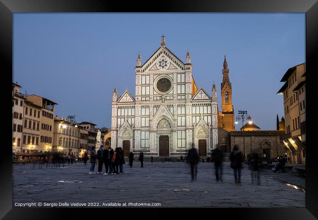 Basilica of Santa Croce in Florence, Italy Framed Print by Sergio Delle Vedove