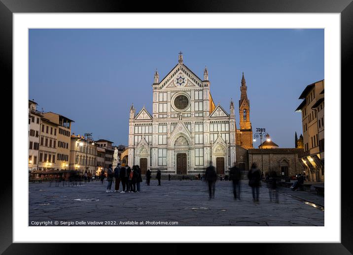 Basilica of Santa Croce in Florence, Italy Framed Mounted Print by Sergio Delle Vedove