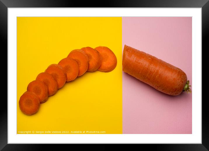 Carrot slices Framed Mounted Print by Sergio Delle Vedove