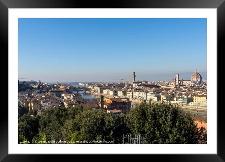 Panoramic view of Florence, Ital,y Framed Mounted Print by Sergio Delle Vedove