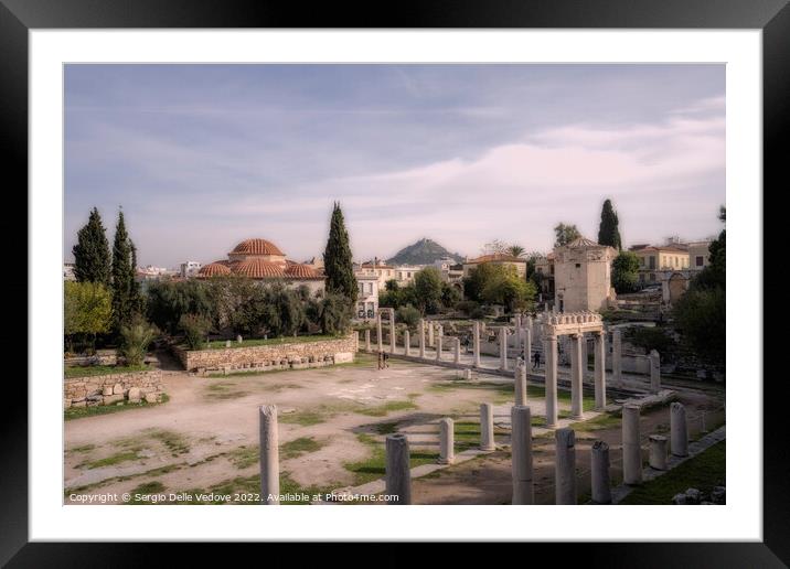 Roman Agora archaeological site in Athens, Greece Framed Mounted Print by Sergio Delle Vedove