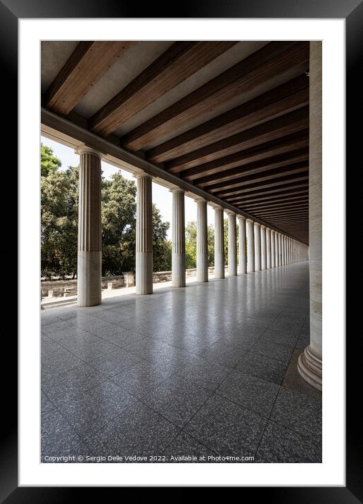The ancient Agora in Athens, Greece Framed Mounted Print by Sergio Delle Vedove