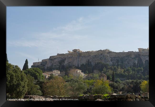 The ancient Agora in Athens, Greece Framed Print by Sergio Delle Vedove