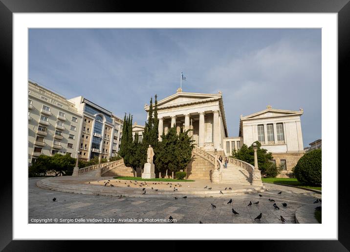 The National Library in Athens, Greece Framed Mounted Print by Sergio Delle Vedove
