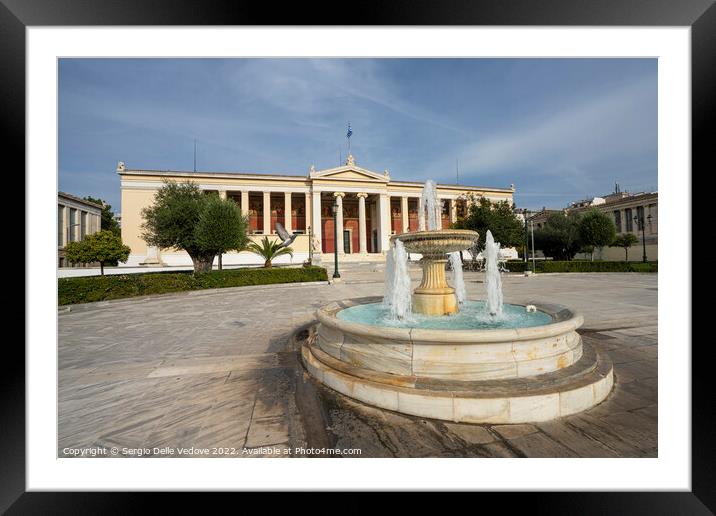 University of Athens, Greece Framed Mounted Print by Sergio Delle Vedove