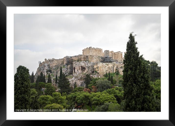 The Acropolis in Athens, Greece Framed Mounted Print by Sergio Delle Vedove