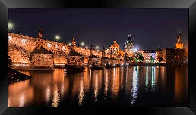 Charles bridge in Prague Framed Print by Sergio Delle Vedove