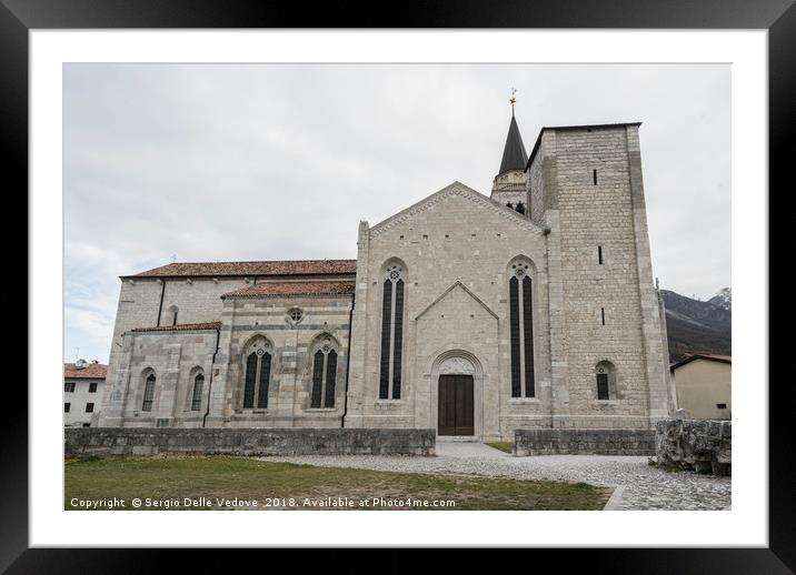 the medieval St. Andrew Cathedral of Venzone Framed Mounted Print by Sergio Delle Vedove