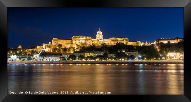 Panoramic view of the castle in Budapest Framed Print by Sergio Delle Vedove