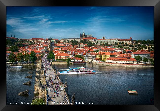 Charles Bridge in Prague Framed Print by Sergio Delle Vedove