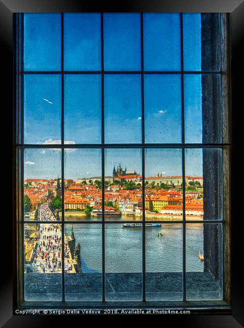 Charles Bridge in Prague Framed Print by Sergio Delle Vedove