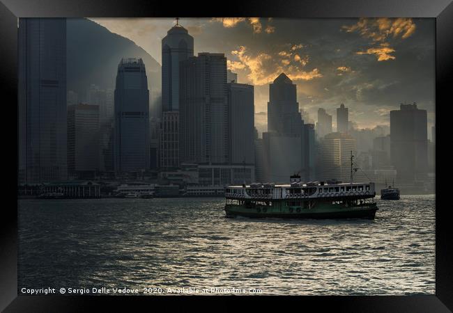 Victoria harbour in Hong Kong Framed Print by Sergio Delle Vedove