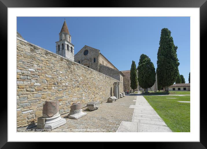 Roman archaeological finds iin Aquileia Framed Mounted Print by Sergio Delle Vedove