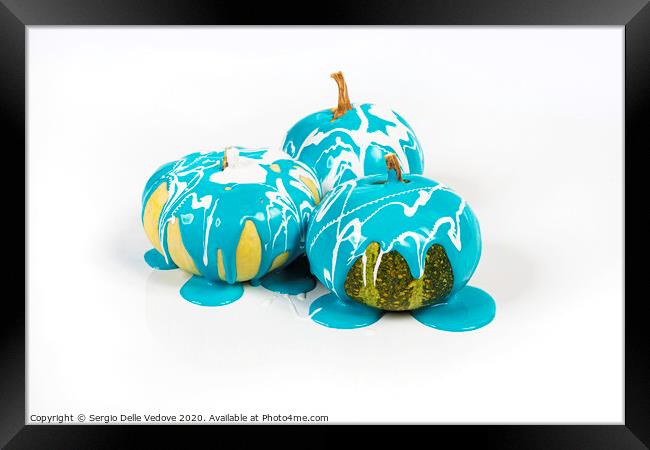 pumpkins colored Framed Print by Sergio Delle Vedove