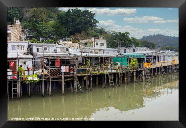 A panoramic view of Tai O Village, Hong Kong  Framed Print by Sergio Delle Vedove