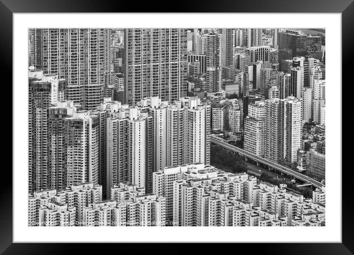 Hong Kong skyscrapers  Framed Mounted Print by Sergio Delle Vedove