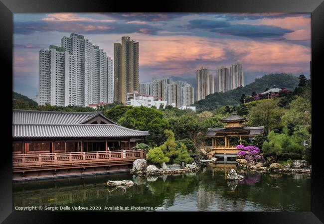 Nan Lian park in Hong Kong   Framed Print by Sergio Delle Vedove