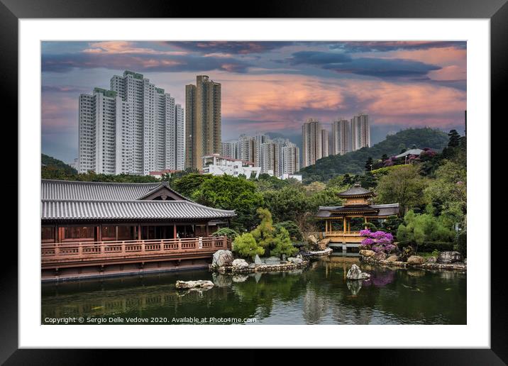 Nan Lian park in Hong Kong   Framed Mounted Print by Sergio Delle Vedove