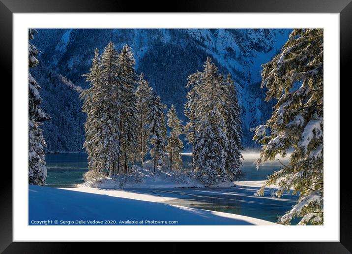pines in an islet  Framed Mounted Print by Sergio Delle Vedove