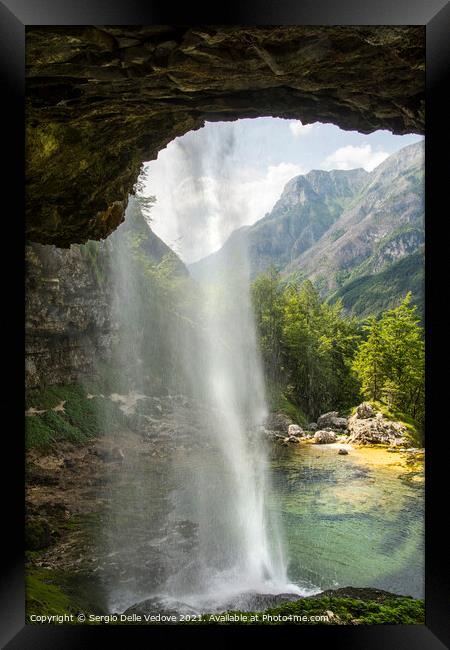 A waterfall Framed Print by Sergio Delle Vedove