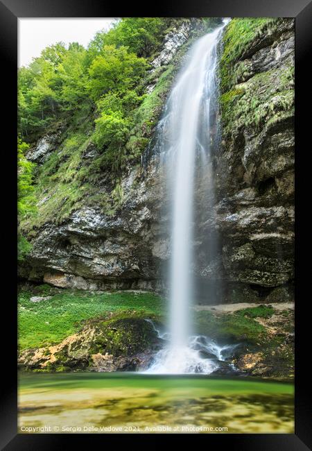 a waterfall  Framed Print by Sergio Delle Vedove