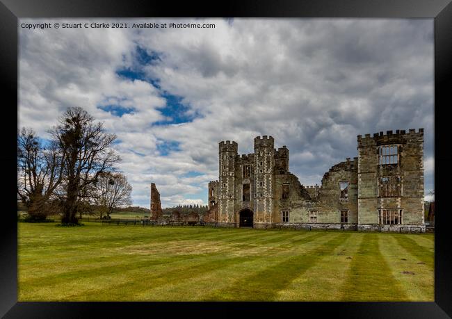 Cowdray Ruins Framed Print by Stuart C Clarke