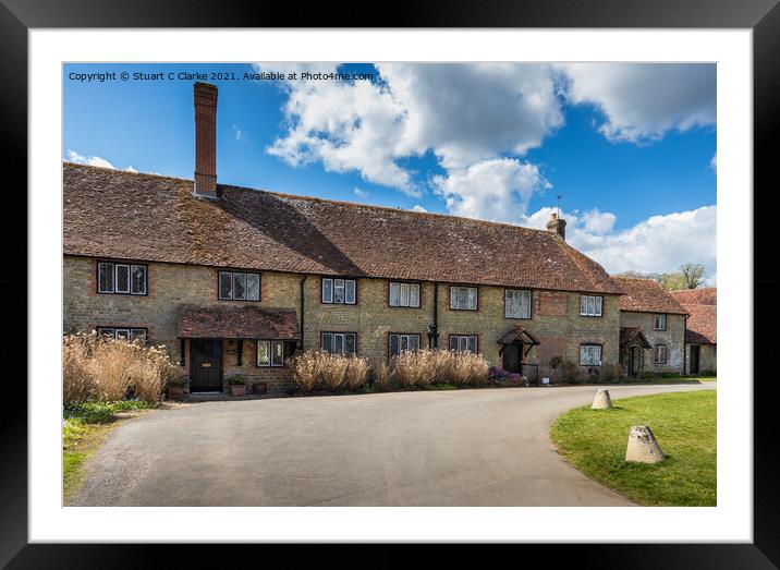 Cowdray Cottages Framed Mounted Print by Stuart C Clarke