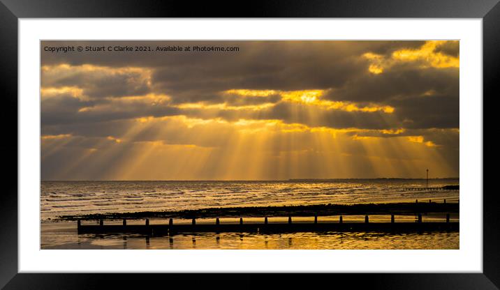 Rays of sunshine Framed Mounted Print by Stuart C Clarke