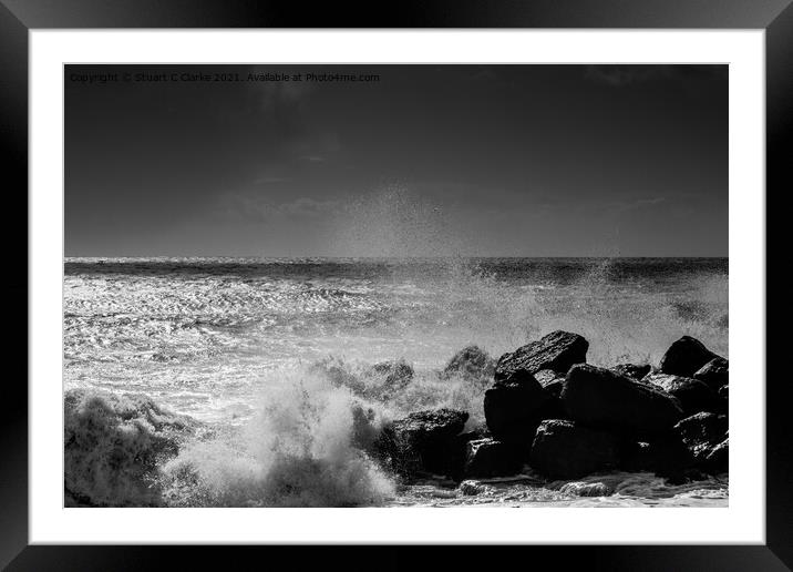 Bognor Rocks Framed Mounted Print by Stuart C Clarke