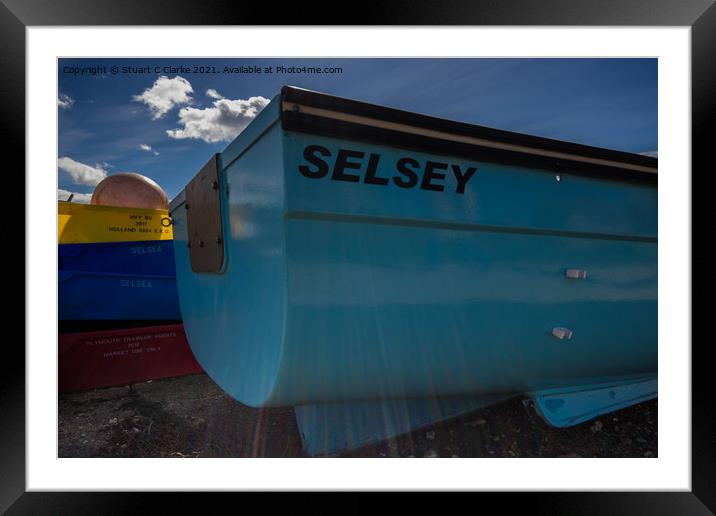 Selsey fishing boat Framed Mounted Print by Stuart C Clarke