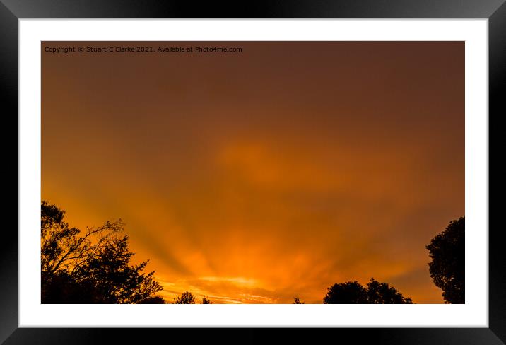 September sunset  Framed Mounted Print by Stuart C Clarke