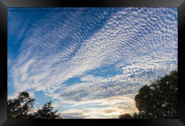 Little fluffy clouds Framed Print by Stuart C Clarke