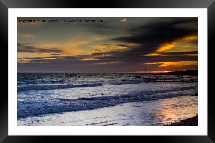 Bognor sunset Framed Mounted Print by Stuart C Clarke