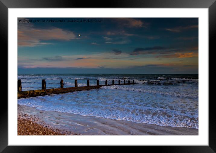 Sundown at Bognor Framed Mounted Print by Stuart C Clarke