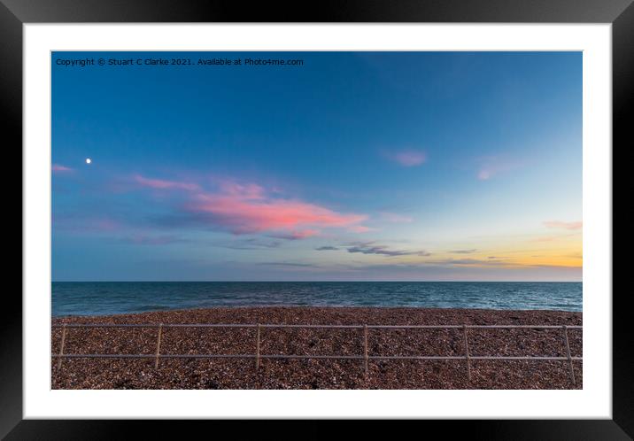 Bognor sunset Framed Mounted Print by Stuart C Clarke