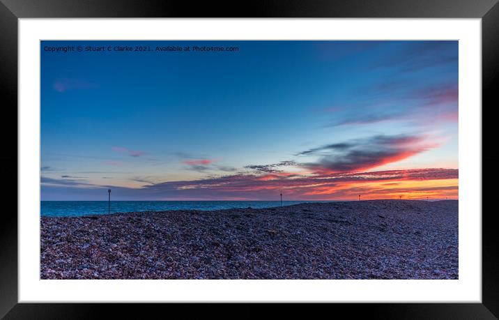 Bognor sunset Framed Mounted Print by Stuart C Clarke