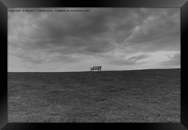 The lone bench  Framed Print by Stuart C Clarke