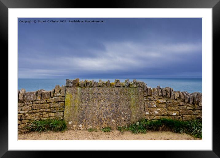 Durlston seascape Framed Mounted Print by Stuart C Clarke