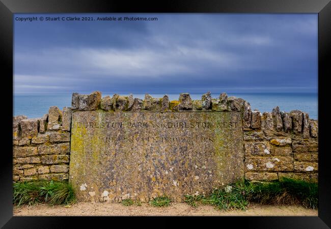 Durlston seascape Framed Print by Stuart C Clarke