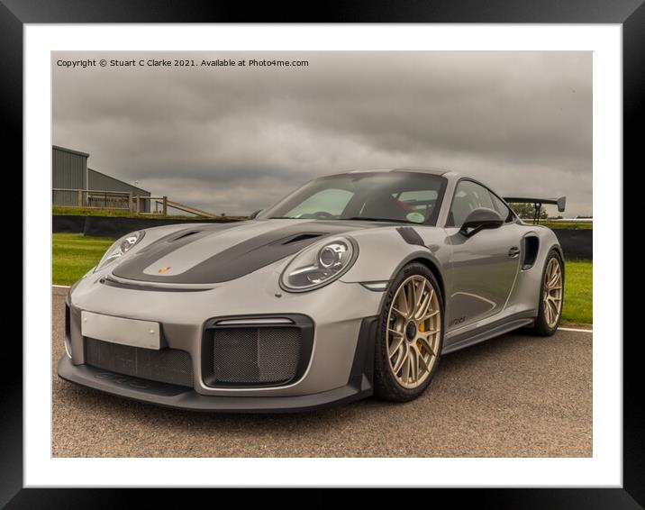 Porsche 911 GT2RS Framed Mounted Print by Stuart C Clarke