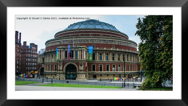 Royal Albert Hall Framed Mounted Print by Stuart C Clarke