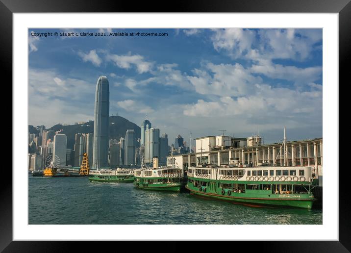 Victoria Harbour Framed Mounted Print by Stuart C Clarke