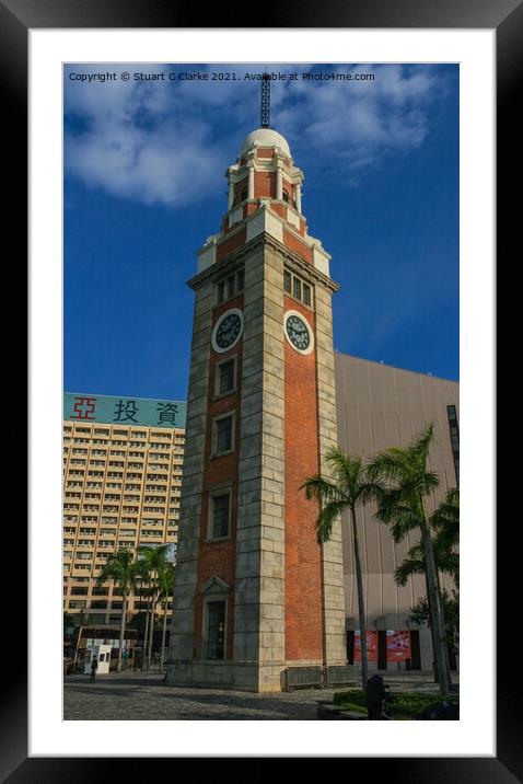 Clock Tower Framed Mounted Print by Stuart C Clarke