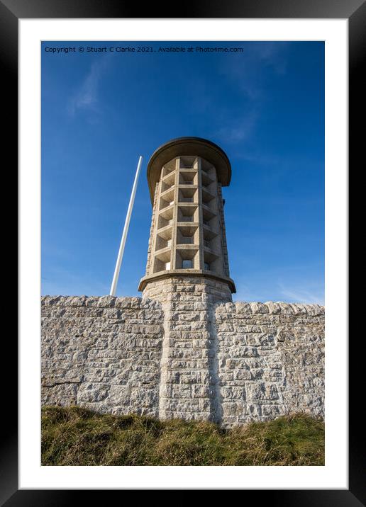 Anvil Point lighthouse Framed Mounted Print by Stuart C Clarke