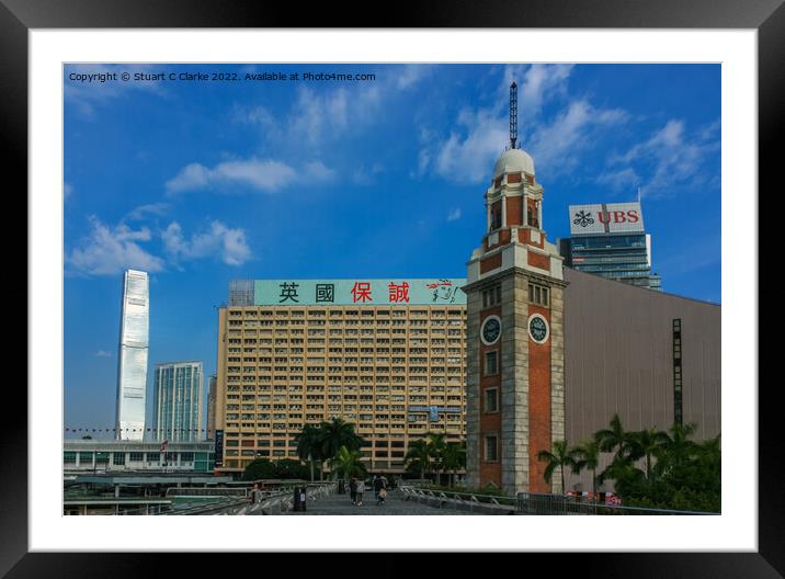 Clock Tower Framed Mounted Print by Stuart C Clarke