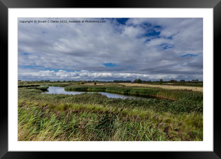 Cloudy Pagham Framed Mounted Print by Stuart C Clarke