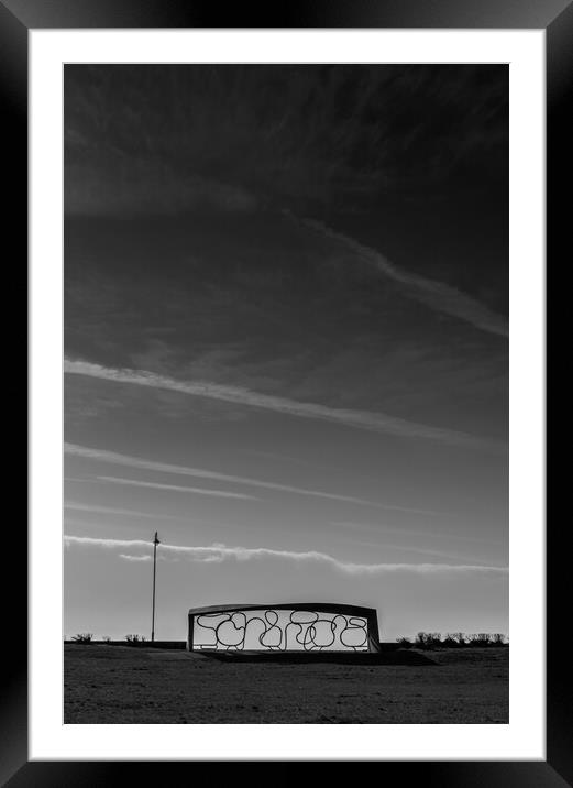 The Long Bench Framed Mounted Print by Stuart C Clarke