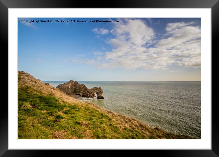 Colourful Durdle Door Framed Mounted Print by Stuart C Clarke